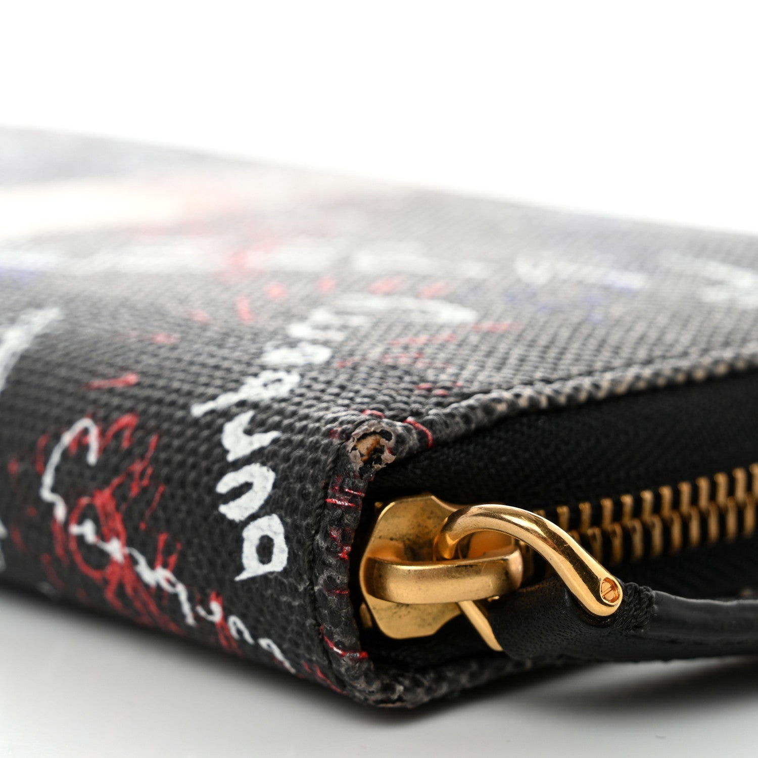 Burberry Coated Canvas Mega Check Sketchbook Doodle Zip Wallet Black 8 of 11