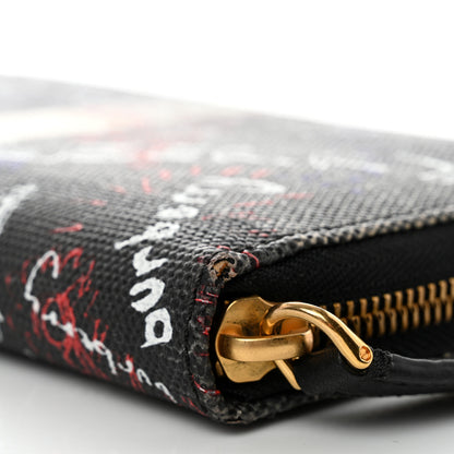 Burberry Coated Canvas Mega Check Sketchbook Doodle Zip Wallet Black 8 of 11