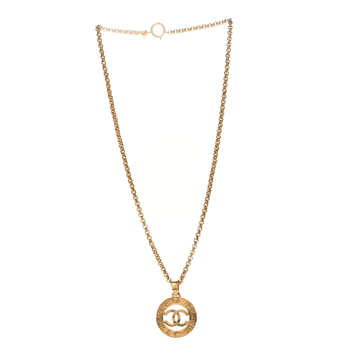 Chanel CC Chain Pendant Long Necklace Gold 3 of 6