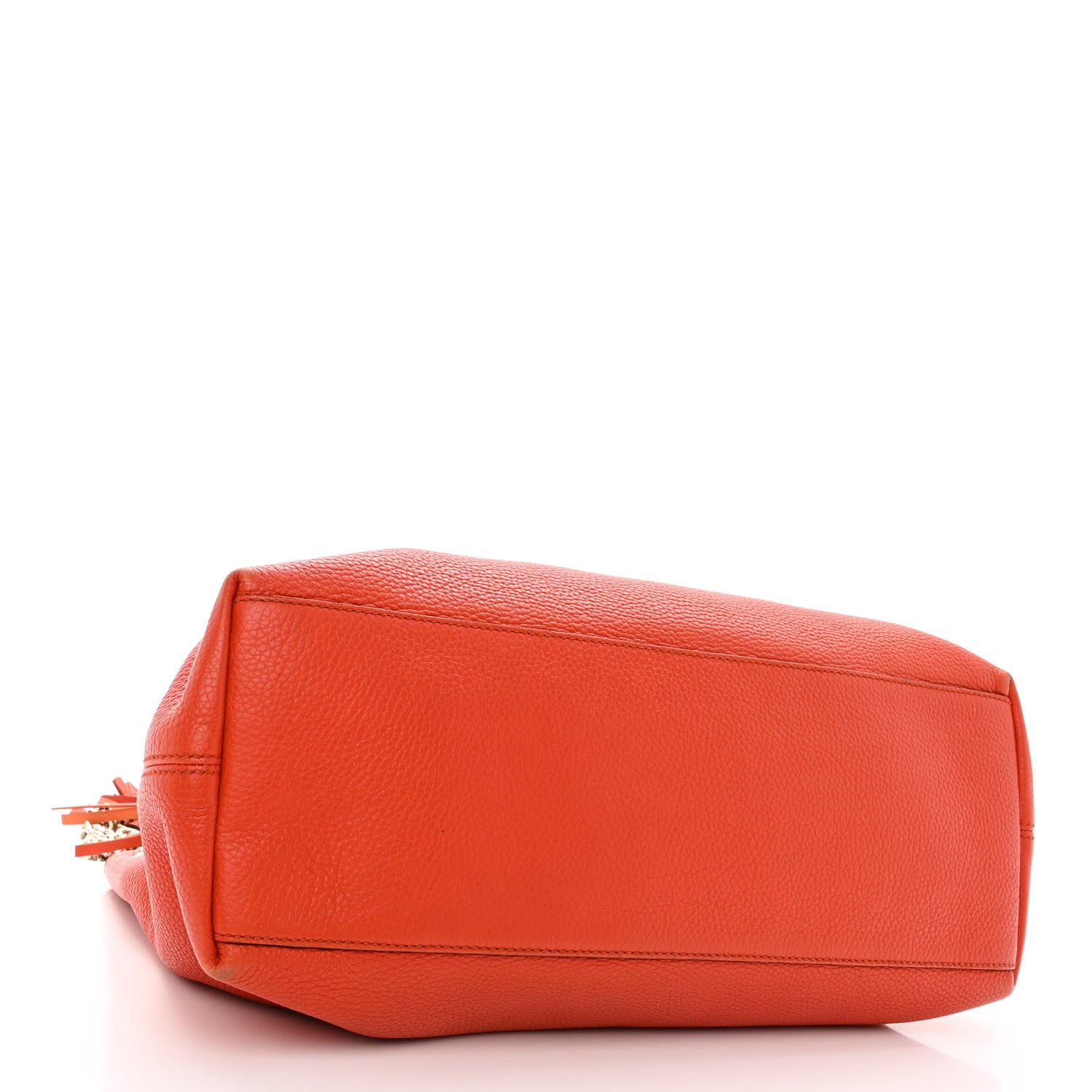 Gucci Pebbled Calfskin Medium Soho Chain Shoulder Bag Sun Orange 4 of 11