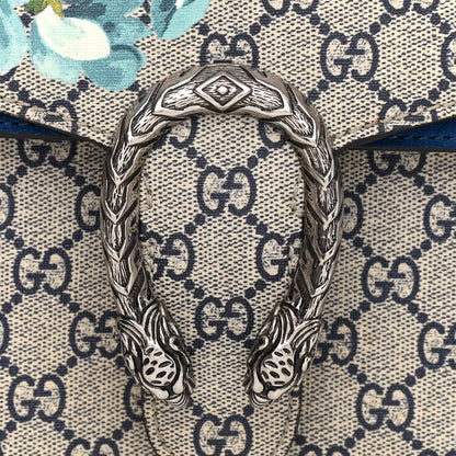 Gucci GG Supreme Monogram Blooms Medium Dionysus Shoulder Bag Beige Navy Vintage Blue 8 of 12