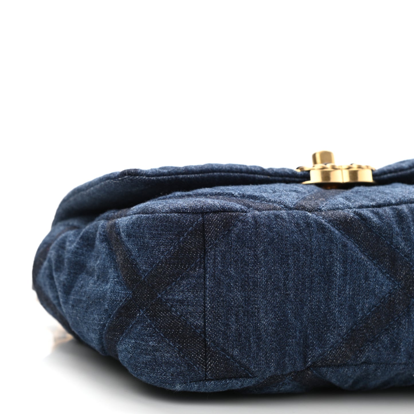 Denim Quilted Medium Chanel 19 Flap Blue