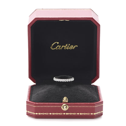Cartier Platinum Diamond 2.6mm Etincelle de Wedding Band Ring 50 5.25 6 of 6