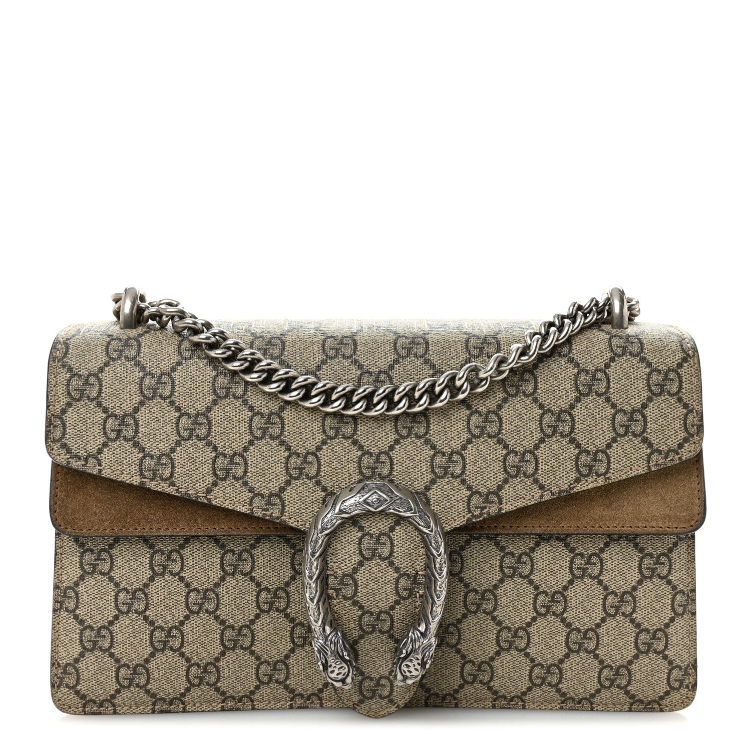Gucci GG Supreme Monogram Small Dionysus Shoulder Bag Taupe 1 of 11