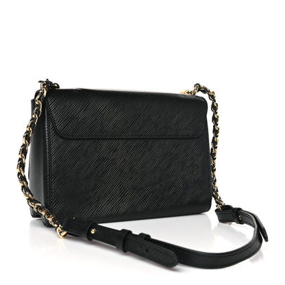 Louis Vuitton Epi Twist Braided Strap Shoulder Bag MM Black 3 of 8