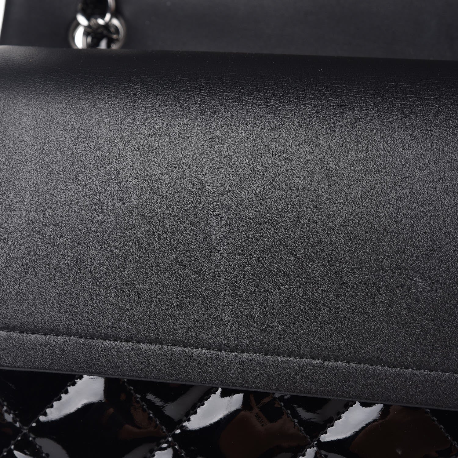 Chanel Patent Quilted Jumbo Double Flap Black 9 of 11