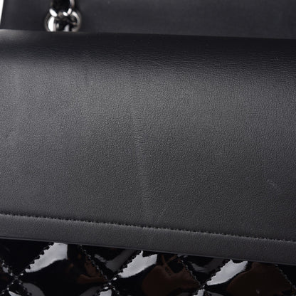 Chanel Patent Quilted Jumbo Double Flap Black 9 of 11