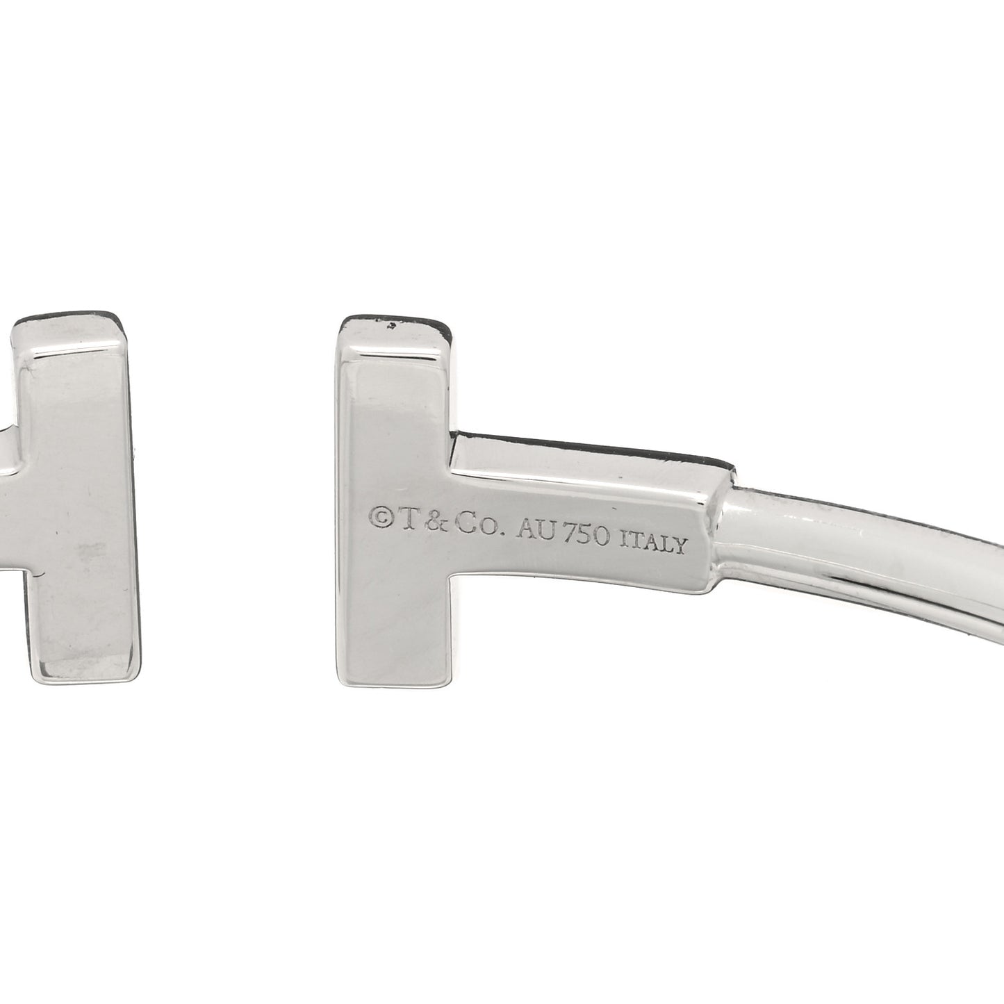 18K White Gold T Wire Bracelet