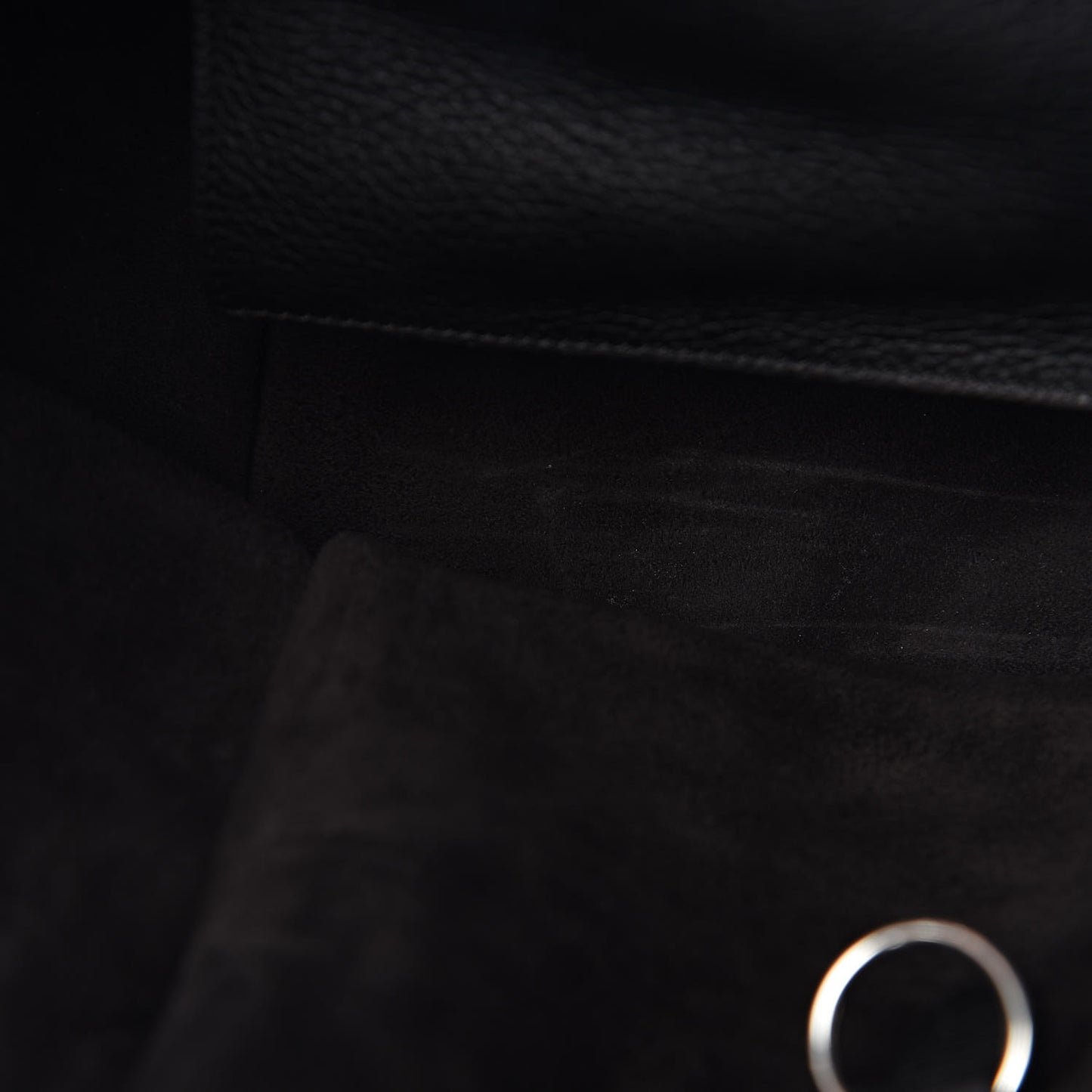 Supple Grained Calfskin Small Big Bag Black