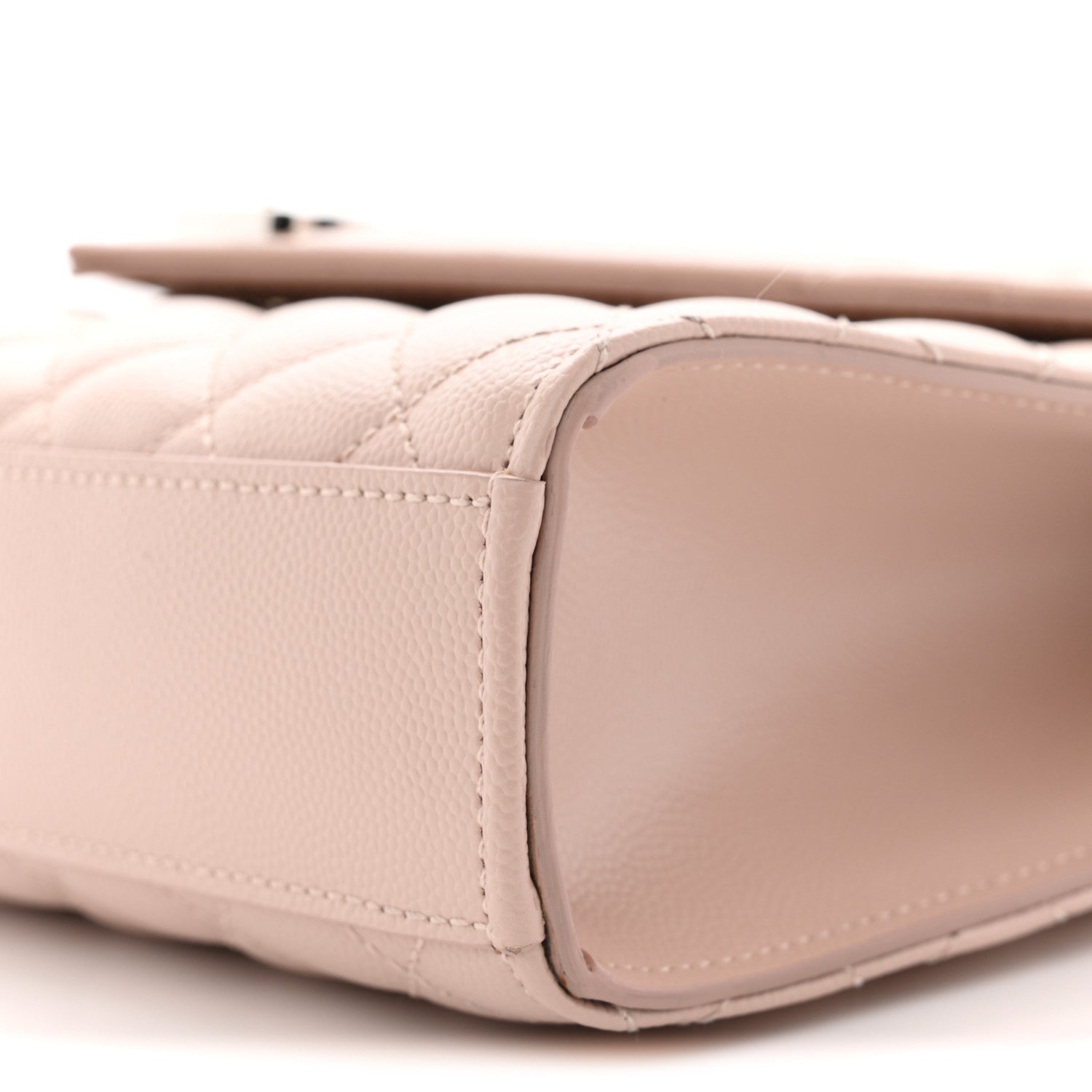 Saint Laurent Grain De Poudre Textured Mixed Matelasse Medium Triquilt Monogram Satchel Marble Pink 10 of 13