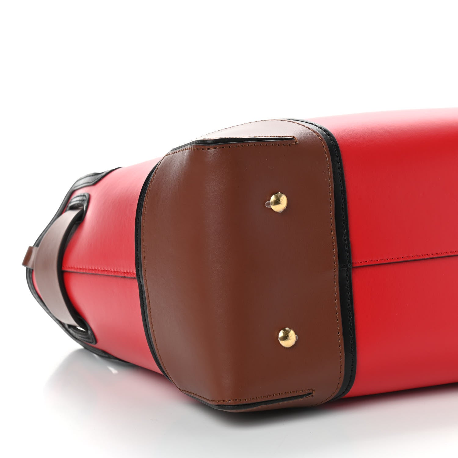 Burberry Smooth Calfskin Small Belt Bag Bright Red Tan Black 7 of 8