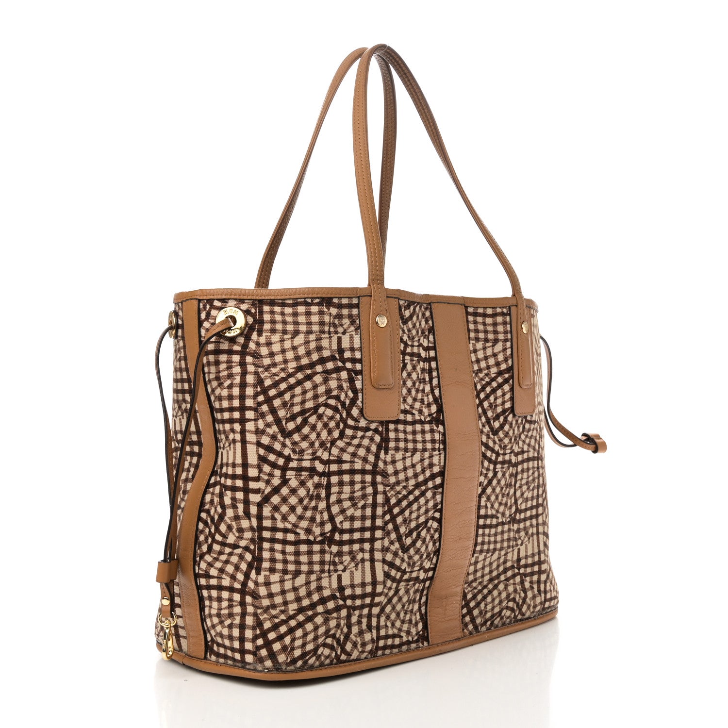 MCM Visetos Medium Liz Reversible Shopper Tote Cognac 6 of 16