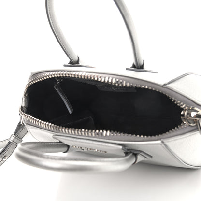 Givenchy Metallic Sugar Goatskin Mini Antigona Silver 10 of 19