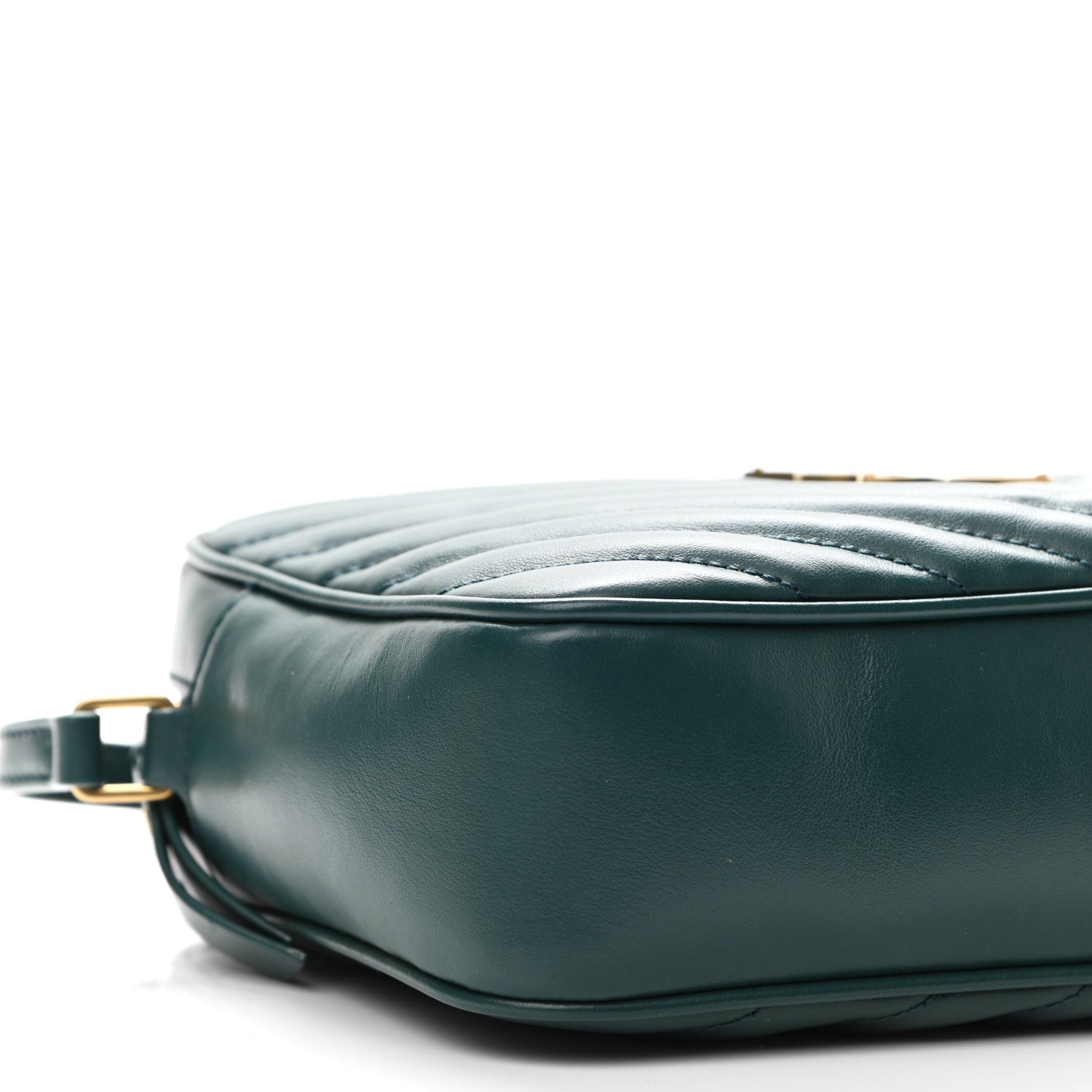 Saint Laurent Calfskin Matelasse Monogram Lou Camera Bag Sea Turquoise 9 of 10