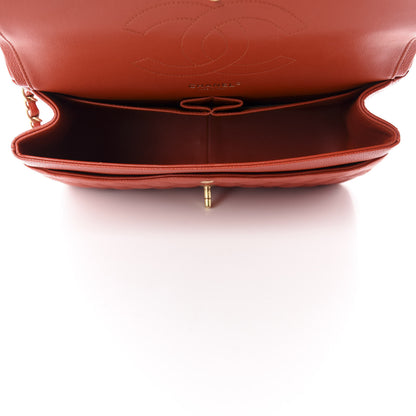 Chanel Pearly Caviar Quilted Jumbo Double Flap Orange 5 of 10