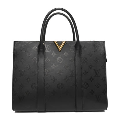 Louis Vuitton Monogram Cuir Plume Very Tote MM Black 1 of 10