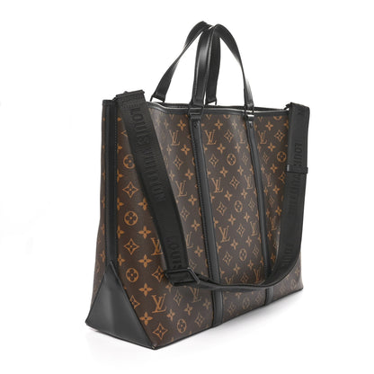 Louis Vuitton Monogram Macassar Weekend Tote GM 3 of 9