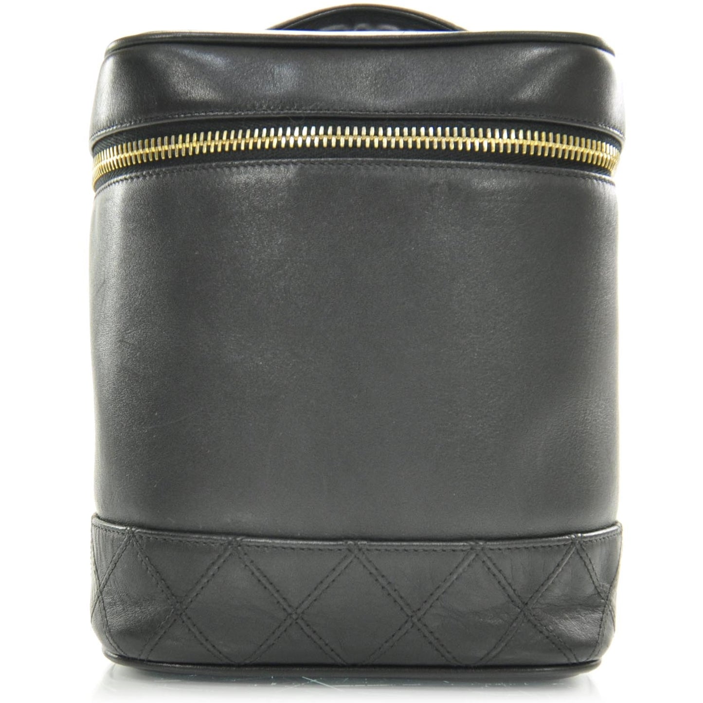 Lambskin Vanity Cosmetic Bag Black