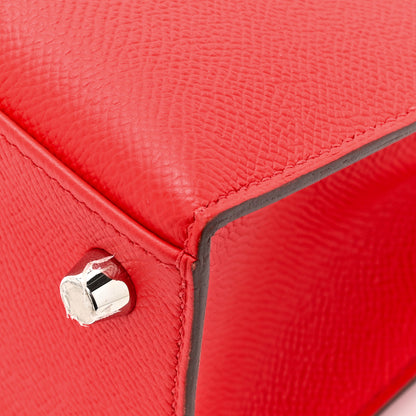 Hermes Epsom Kelly Sellier 25 Rouge De Coeur 12 of 17