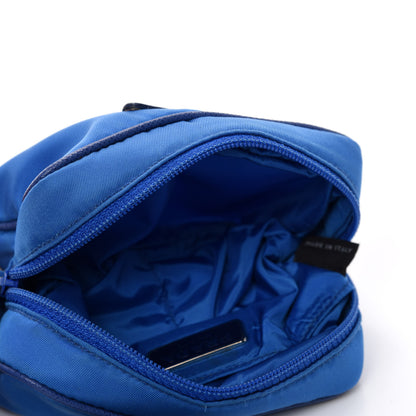 Prada Tessuto Nylon Saffiano Wristlet Azzurro 5 of 11