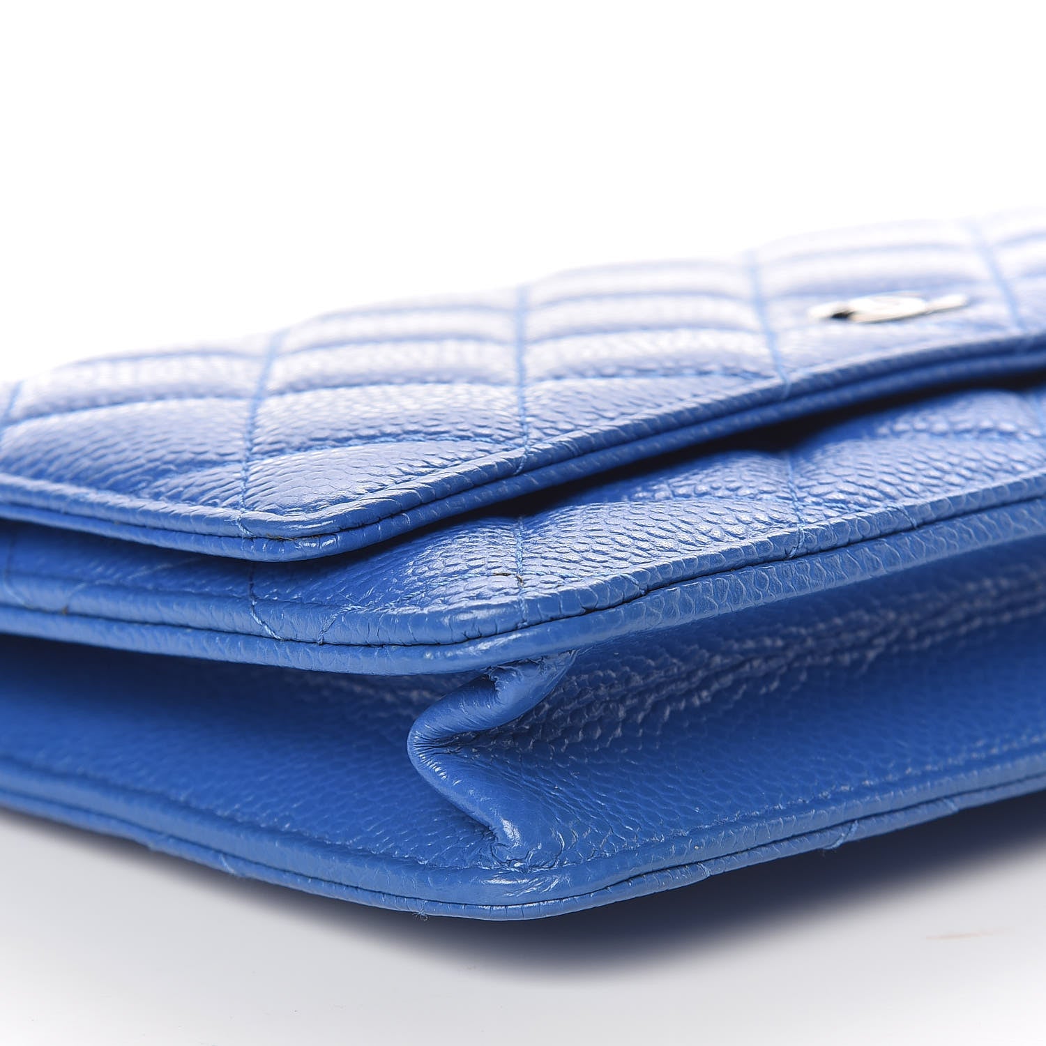 Chanel Caviar Quilted Wallet On Chain WOC Blue 9 of 10