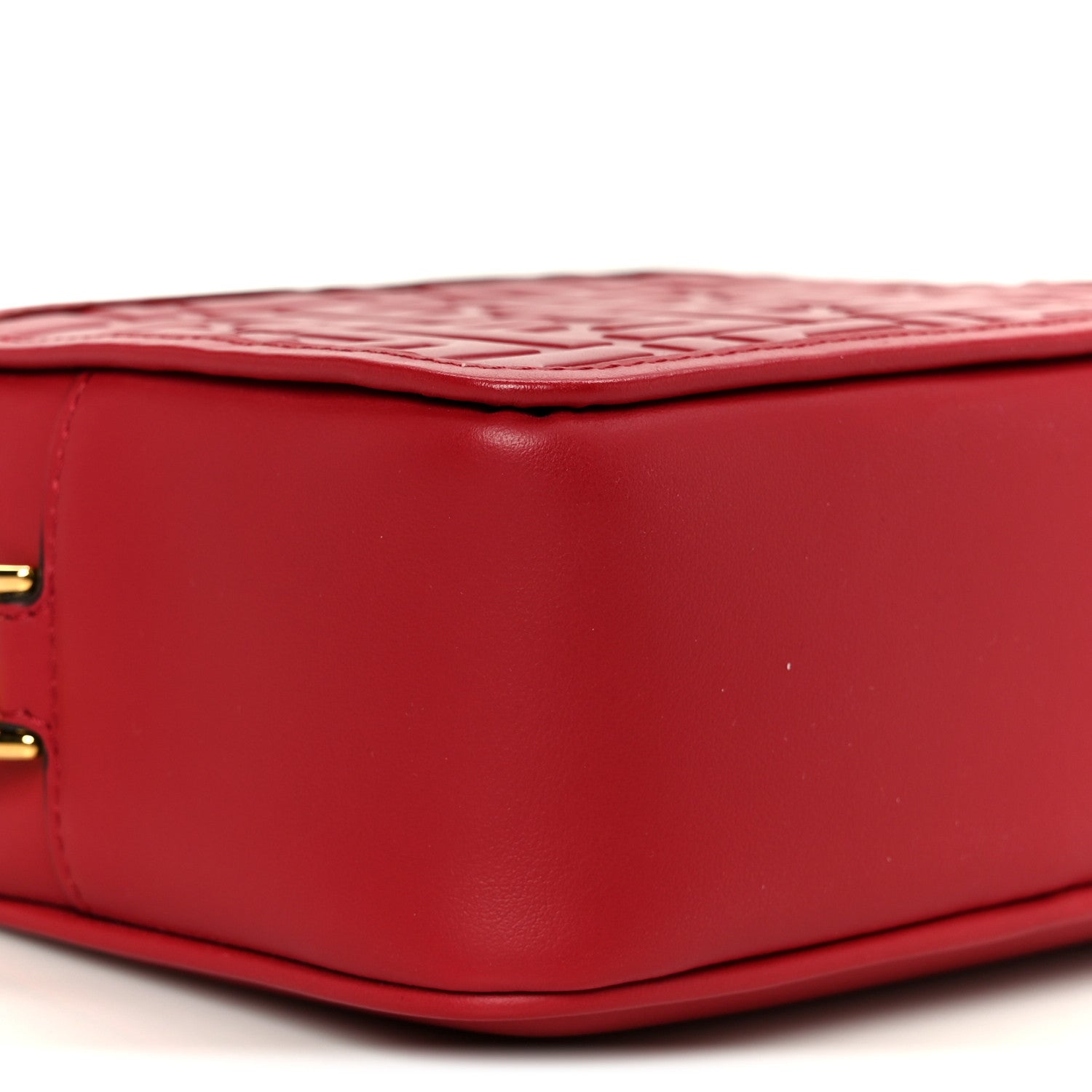 Fendi Vitello Century FF 1974 Embossed Mini Camera Case Fragola