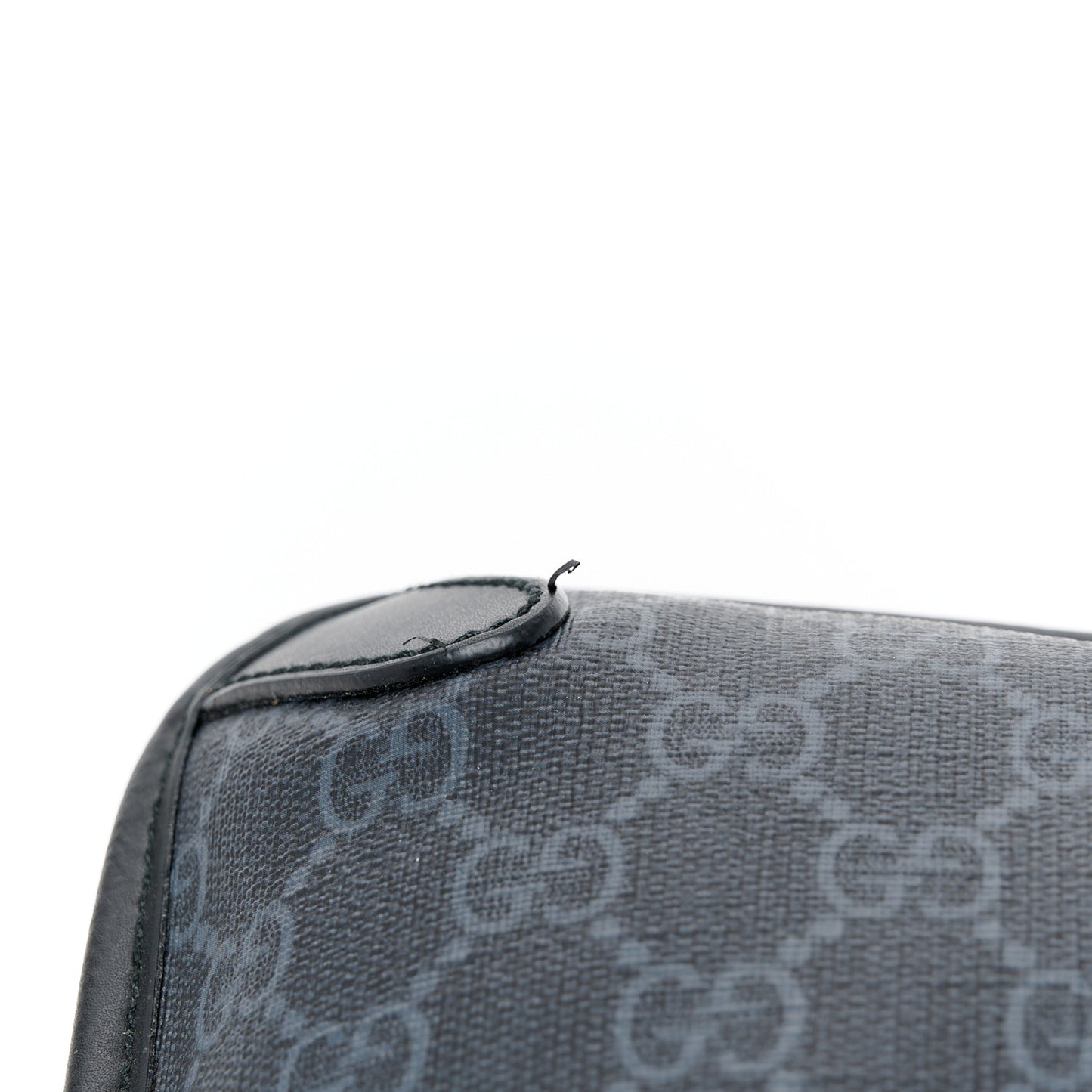 GG Supreme Monogram Web Medium Messenger Bag Black Grey