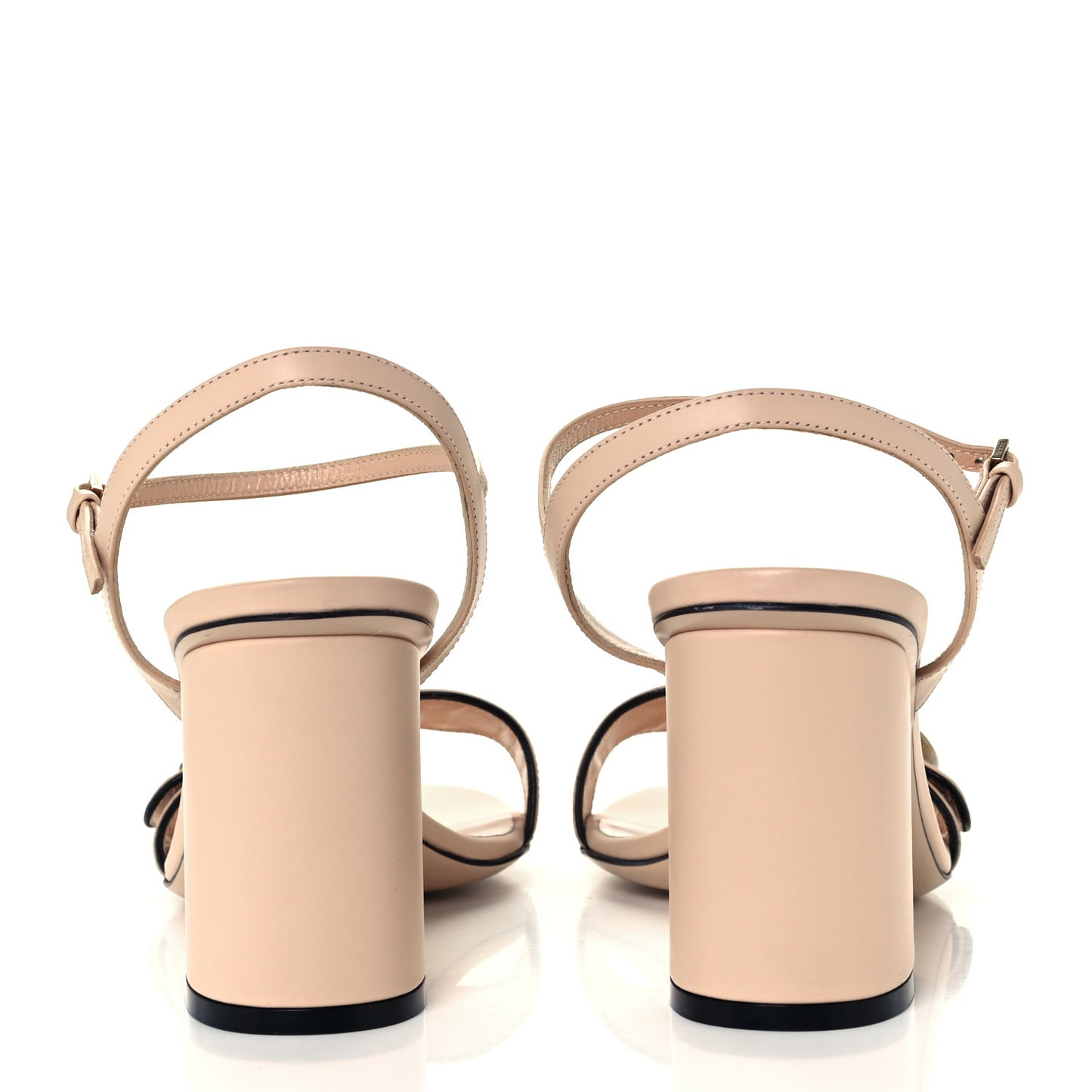 Lifford Calfskin GG Marmont Ankle Wrap 75mm Sandals 39 Skin Rose