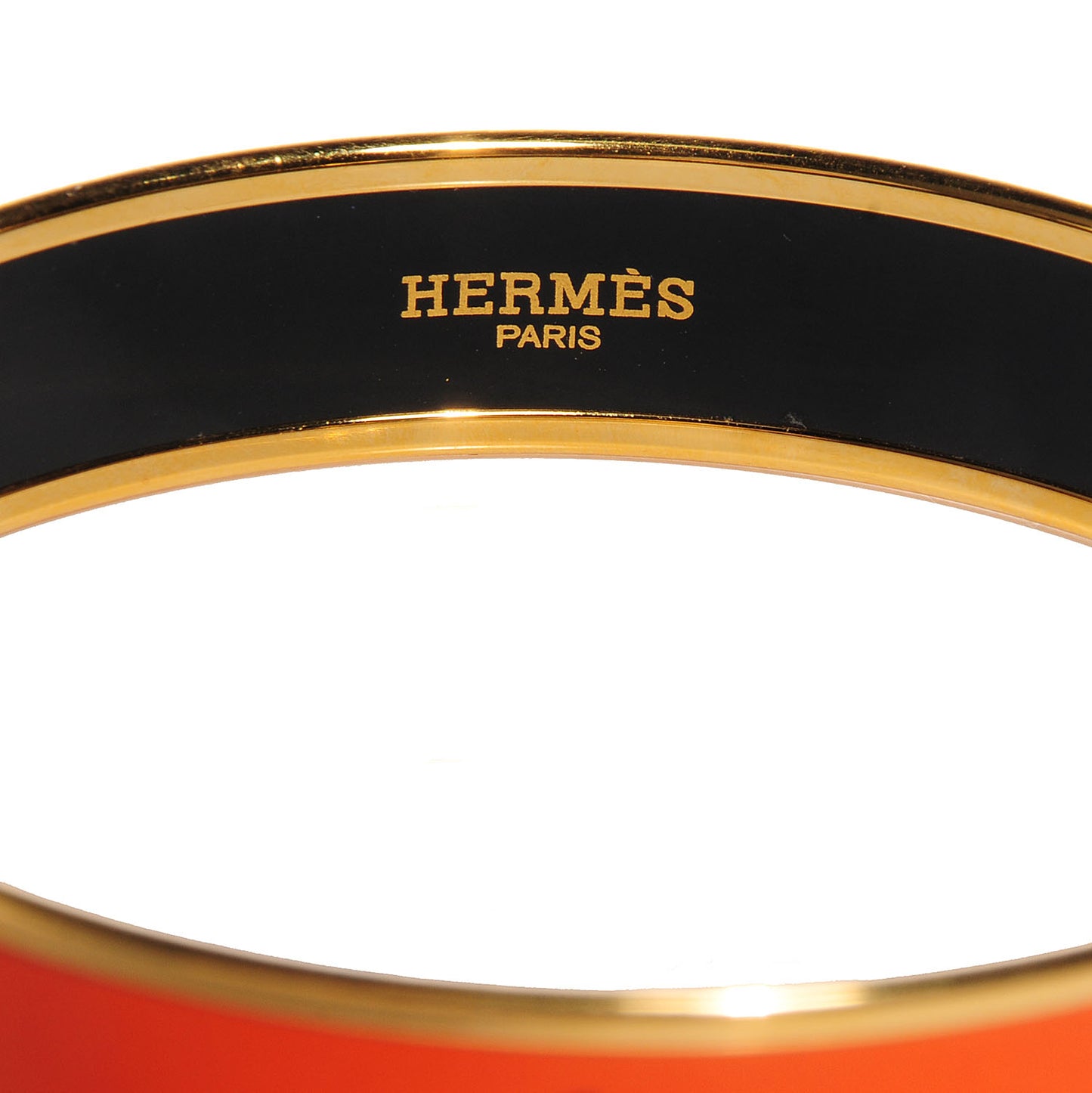 Enamel Printed Caleche Medium Bracelet 65 Orange