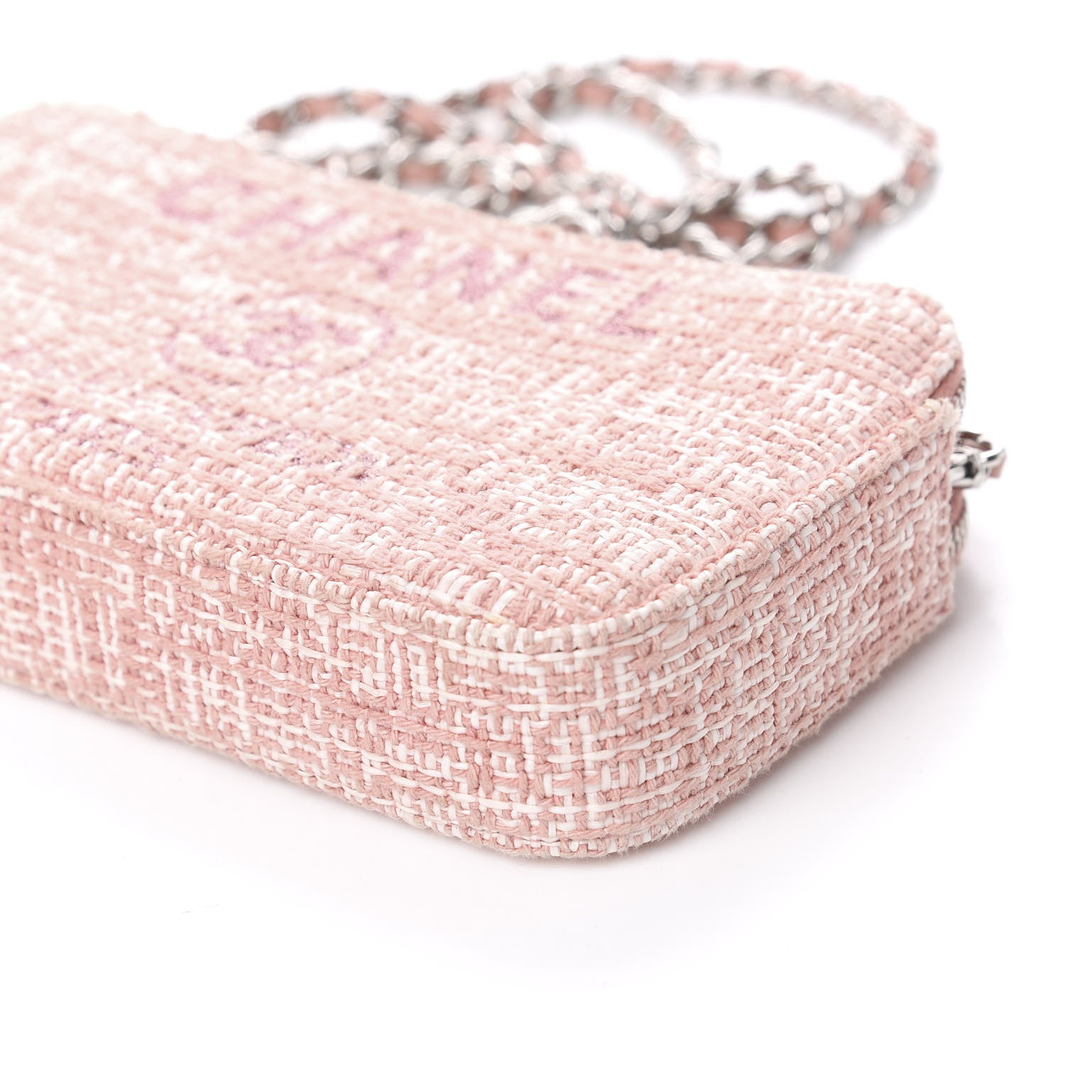 Chanel Canvas Small Deauville Clutch With Chain Pink 13 of 13