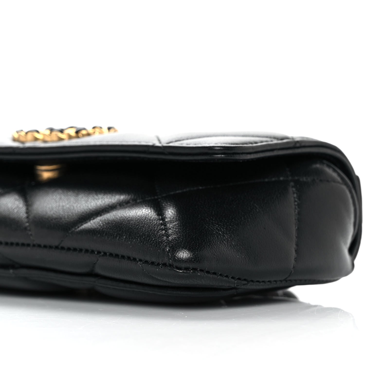 Chanel Goatskin Quilted Chanel 19 Glasses Case With Chain Black 10 of 10