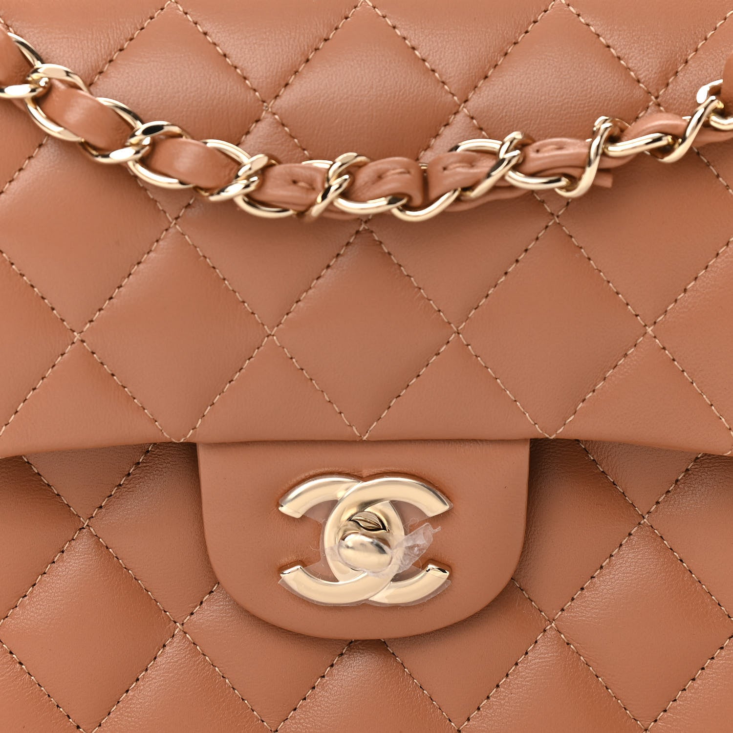 Chanel Lambskin Quilted Small Double Flap Brown 8 of 11