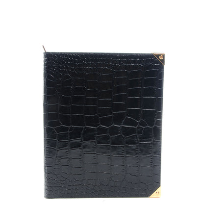 Alexander Wang Calfskin Crocodile Embossed Leather Prisma iPad Case Black 1 of 7