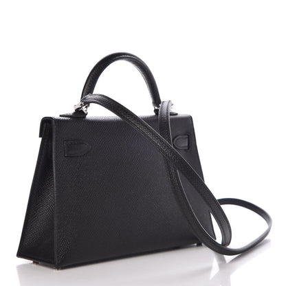 Hermes Epsom Mini Kelly Sellier 20 Black 3 of 29