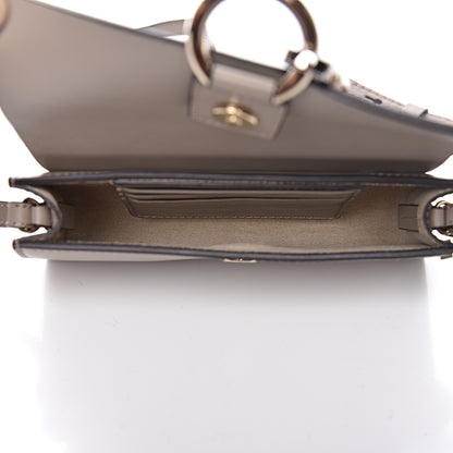 Chloe Suede Calfskin Mini Faye Shoulder Bag Motty Grey 5 of 10