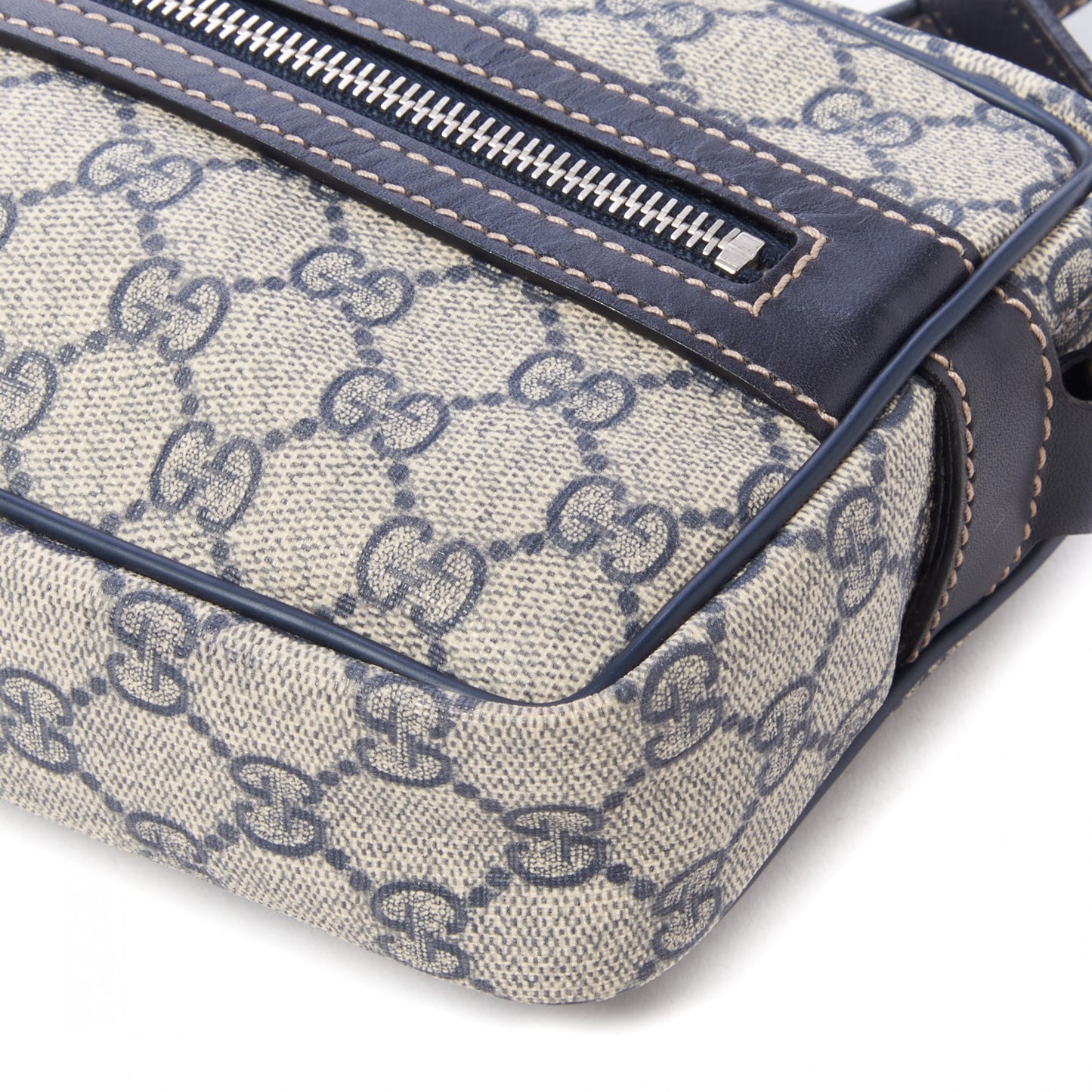 GG Plus Monogram Small Shoulder Bag Navy