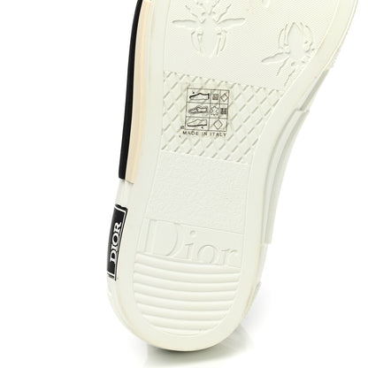 Christian Dior Technical Canvas Oblique Mens B23 High Top Sneakers 38 White Black 6 of 9