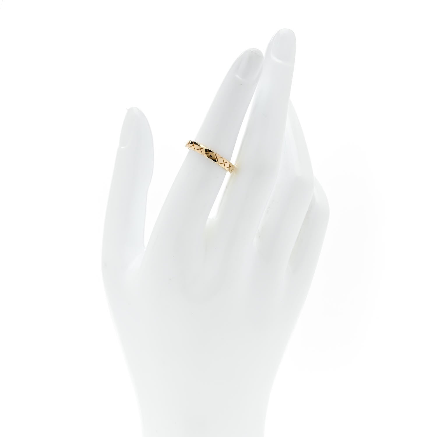 Chanel 18K Yellow Gold Mini Coco Crush Ring 52 6 2 of 5
