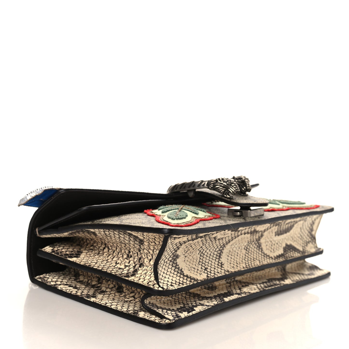 GG Supreme Monogram Python Embroidered Small Dionysus Shoulder Bag