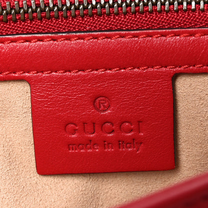 Gucci Calfskin Matelasse Small GG Marmont Shoulder Bag Hibiscus Red 6 of 10