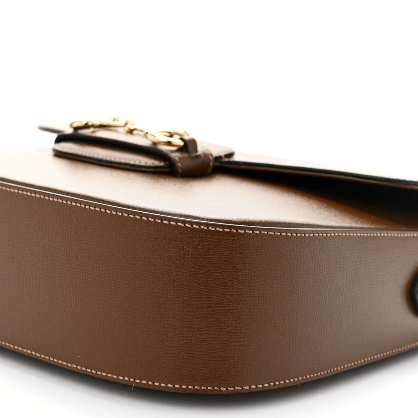 Azalea Calfskin Web Horsebit 1955 Shoulder Bag Brown Sugar