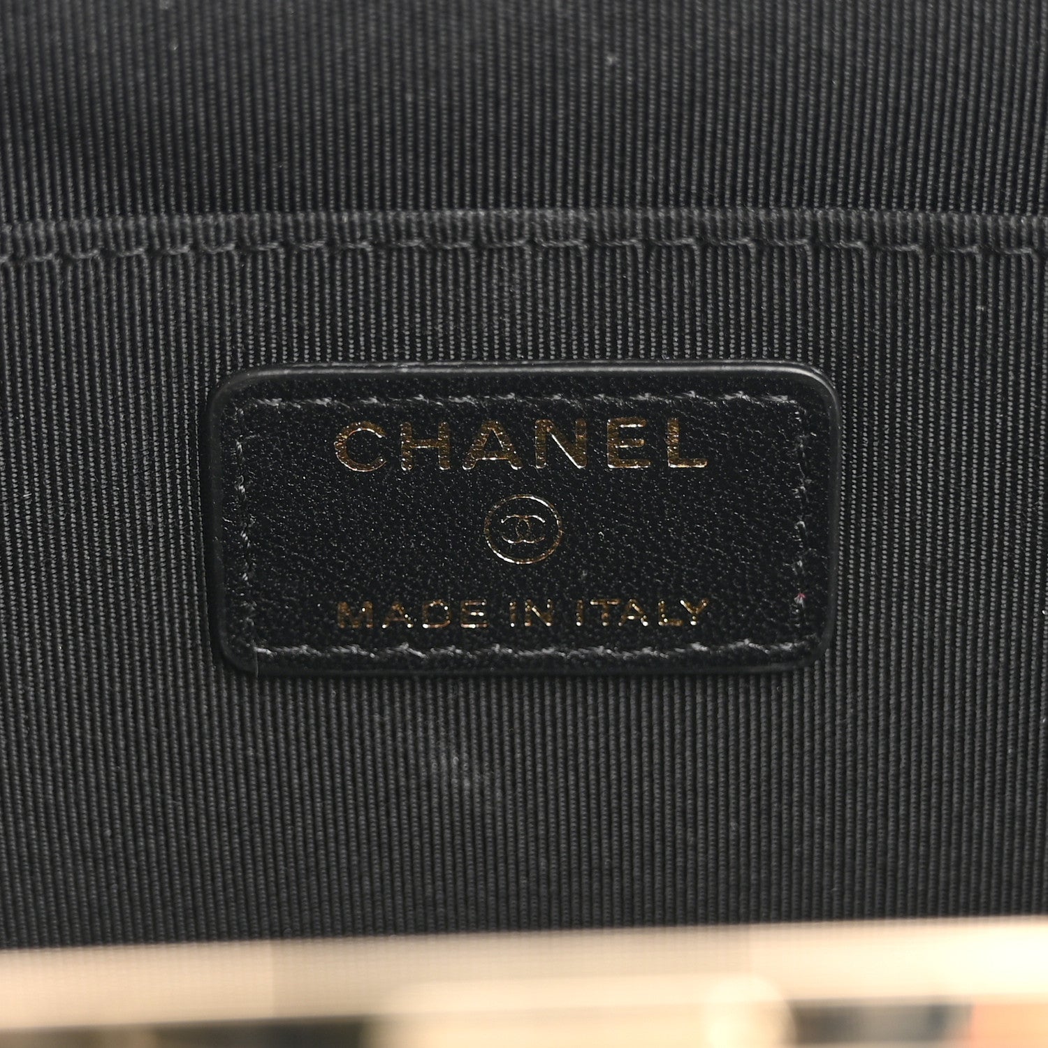 Chanel Tweed Quilted Kiss Lock Clutch Black 6 of 10