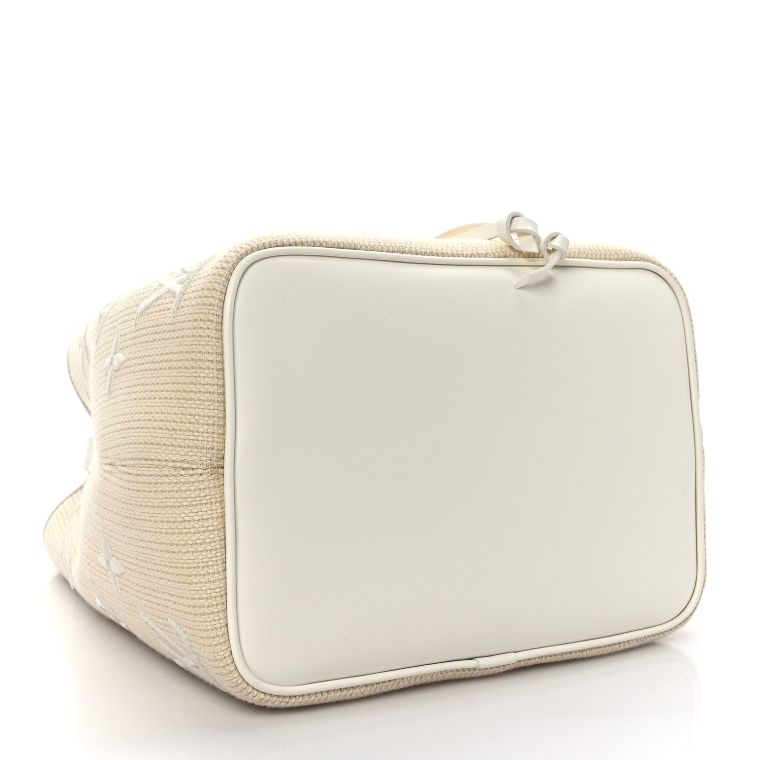 Louis Vuitton Cotton Monogram Embroidered Neonoe MM Beige White 3 of 9