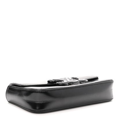 Celine Shiny Calfskin Cuir Triomphe Chain Shoulder Bag Black 4 of 12