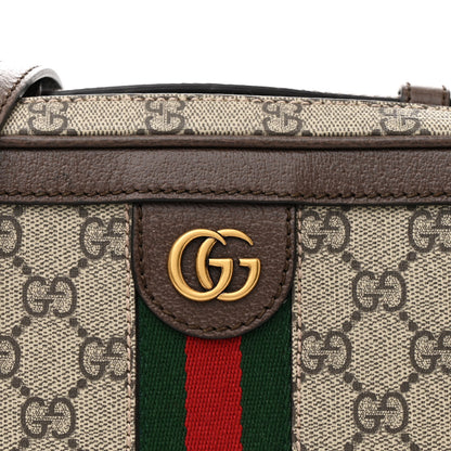 Gucci GG Supreme Monogram Web Small Ophidia Top Handle Shoulder Bag Brown 8 of 11