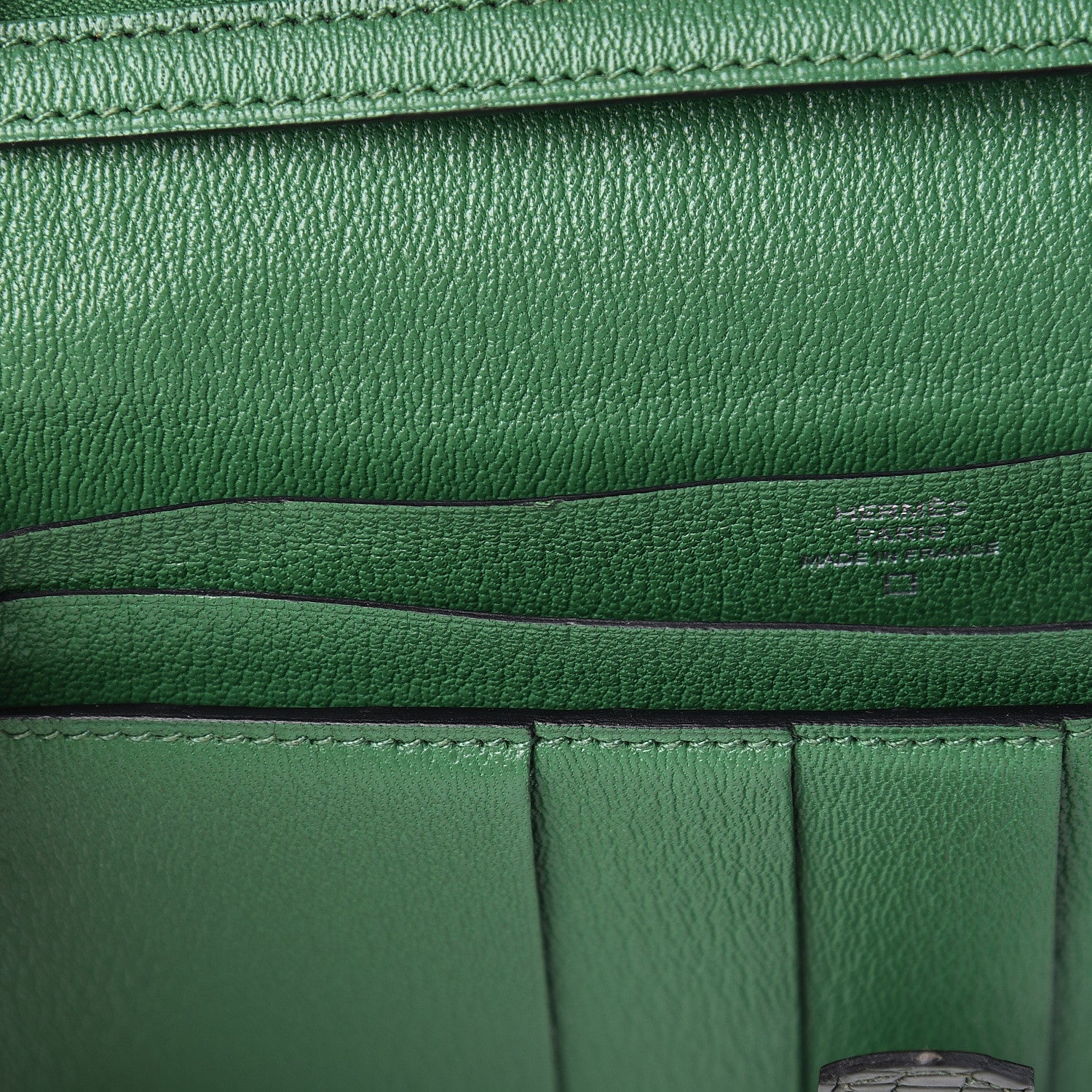 Hermes Matte Alligator Bearn Wallet Cactus 8 of 9