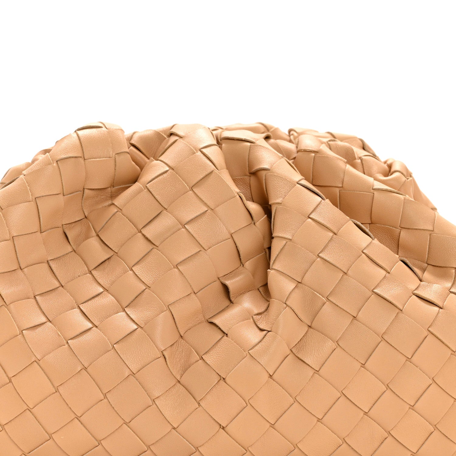 Bottega Veneta Nappa Maxi Intrecciato The Pouch Oversized Clutch Almond 8 of 10