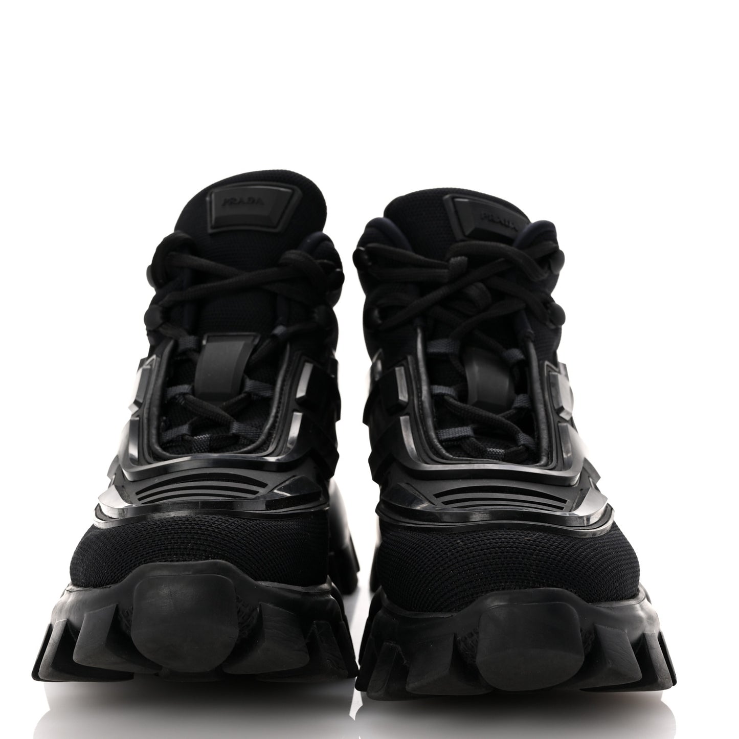 Rubber Technical Knit Fabric Cloudbust Thunder High Top Sneakers 37.5 Black