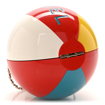 Chanel Plexiglass Coco Beach Ball Minaudiere Clutch Red White Yellow Blue 4 of 9