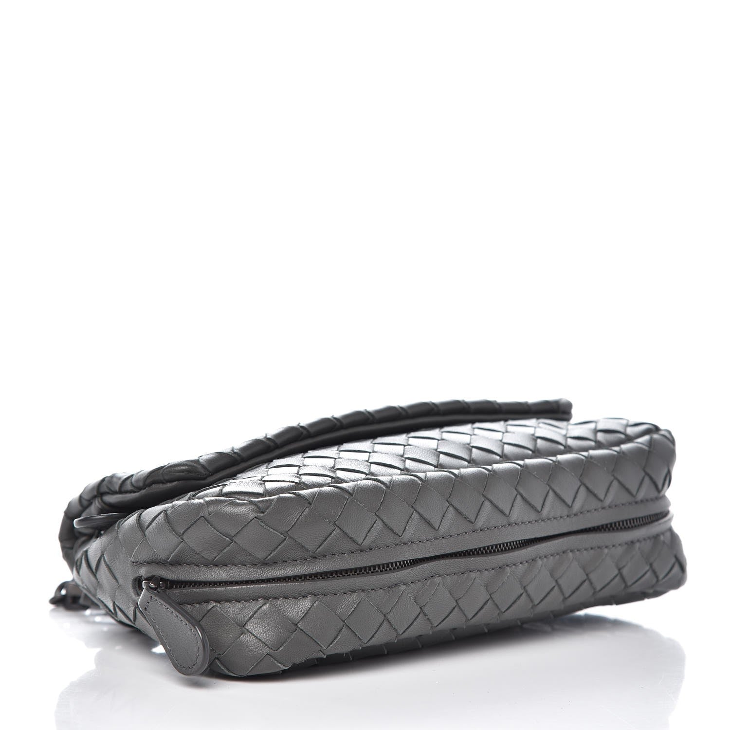 Bottega Veneta Nappa Intrecciato Mini Chain Messenger Light Grey 4 of 8